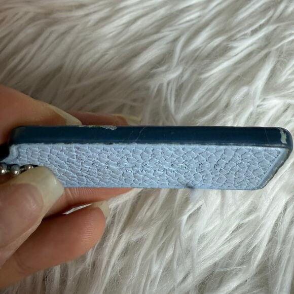 2" COACH Blue Fob Bag Charm Hang tag Hangtag - Picture 4 of 4